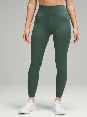 Lululemon Wunder Train High-Rise Tight 25” Dark Forest Green Leggings Size 8